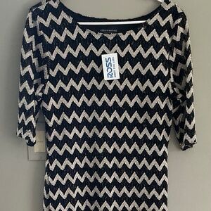 Connected Apparel M Dress metallic 3/4 Sleeves Glam Sexy Holidays Quiet Luxe